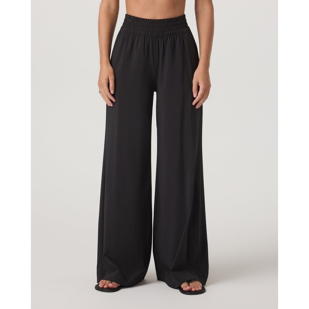 Vuori Villa Wideleg Pant Womens Larg NWT High Rise Relaxed Athleisure Black - Picture 2 of 10